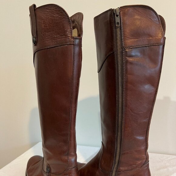 Frye Melissa Button Boots Cognac Size 6 - Picture 3 of 11
